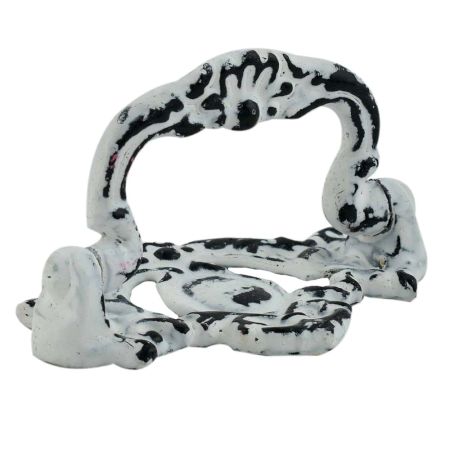 White Crown Distressed Iron Pull Cabinet Handles